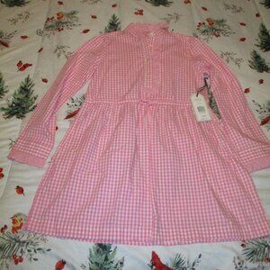 NEW CLASSIC PREP Girl's Sadie Ruffle Shirt Dress - Bloomsbury Party Gingham 12